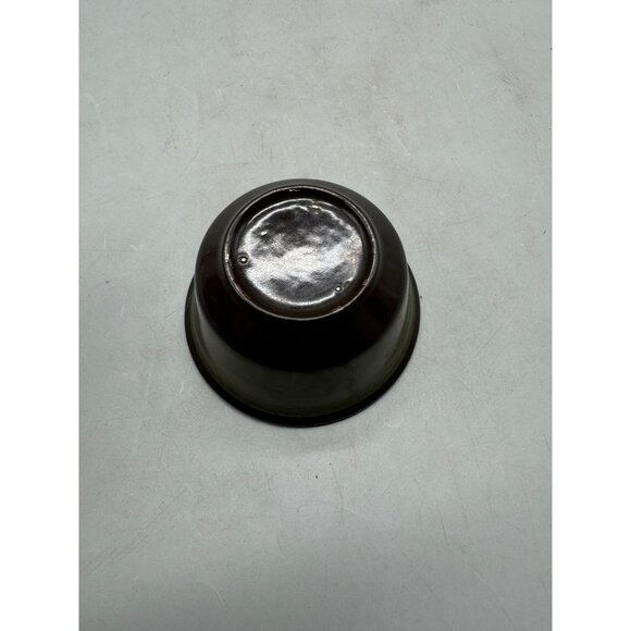 Handcrafted Franciscan Madeira Ceramic Bowl Earthy Green & Brown Glaze 4.5" READ - Picture 4 of 4